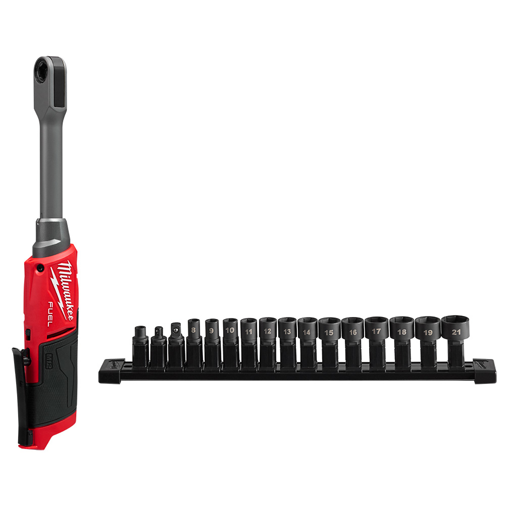 Milwaukee M12 FUEL INSIDER 1/4in.–3/8in. Extended Reach Box Ratchet, Drive Size 1/2in., 12V, Model# 3050-20
